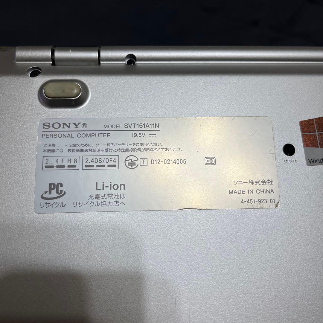 VAIO SVT15118CJS Tシリーズ SONY ノートパソコン