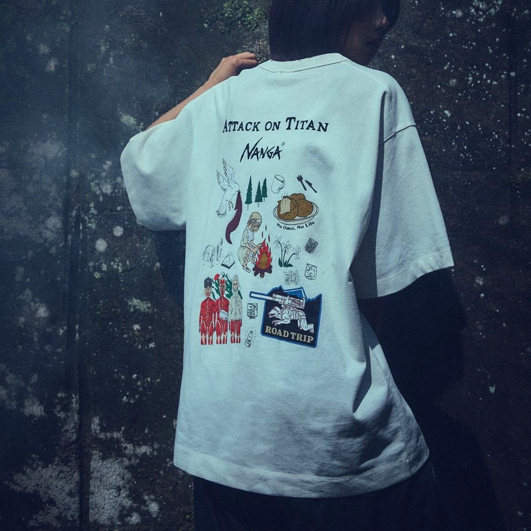 【 新品未使用 】進撃の巨人 × NANGA TEE ホワイト XL