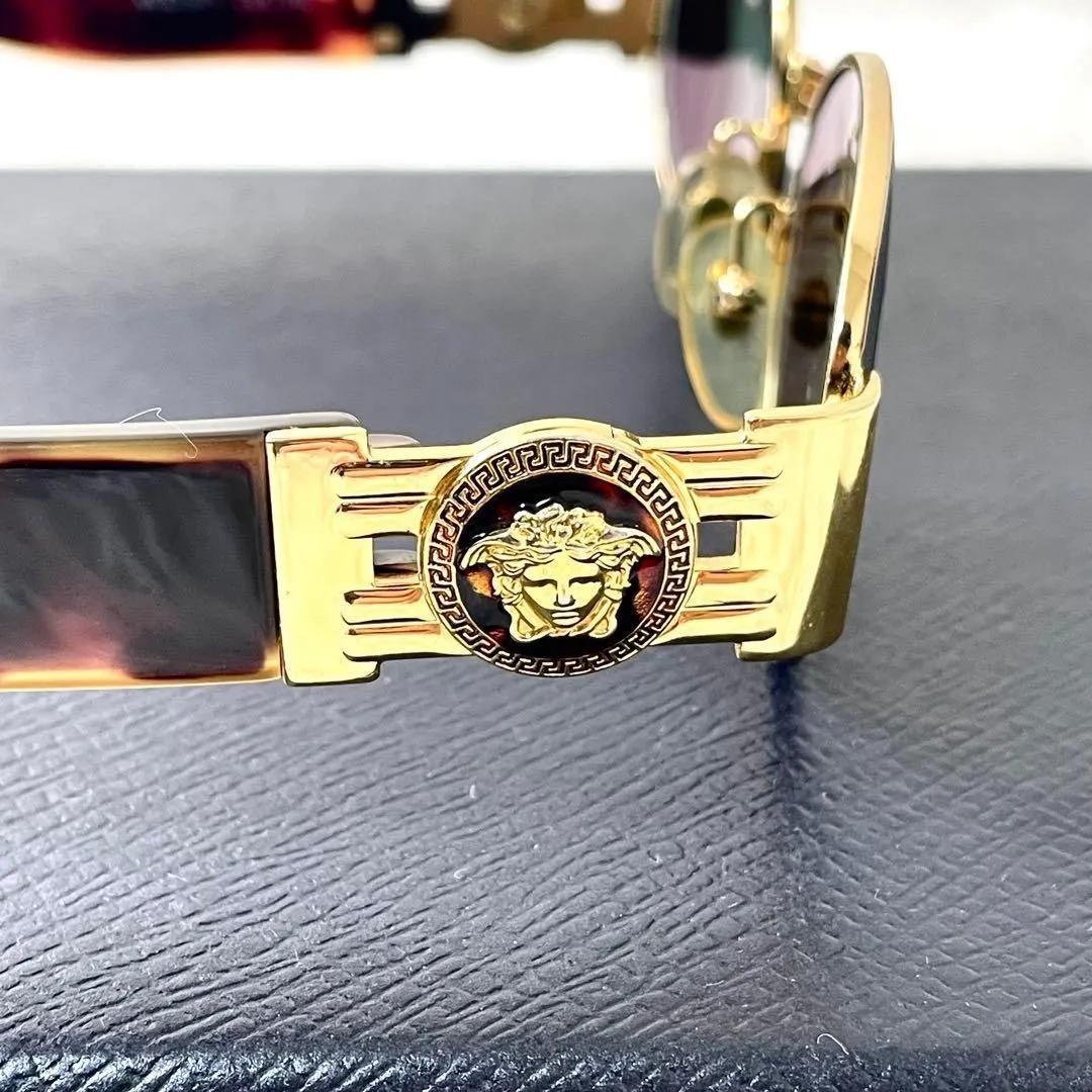 ヴェルサーチ　VERSACE サングラス　メデューサ　　べっ甲　メンズ　ゴールド