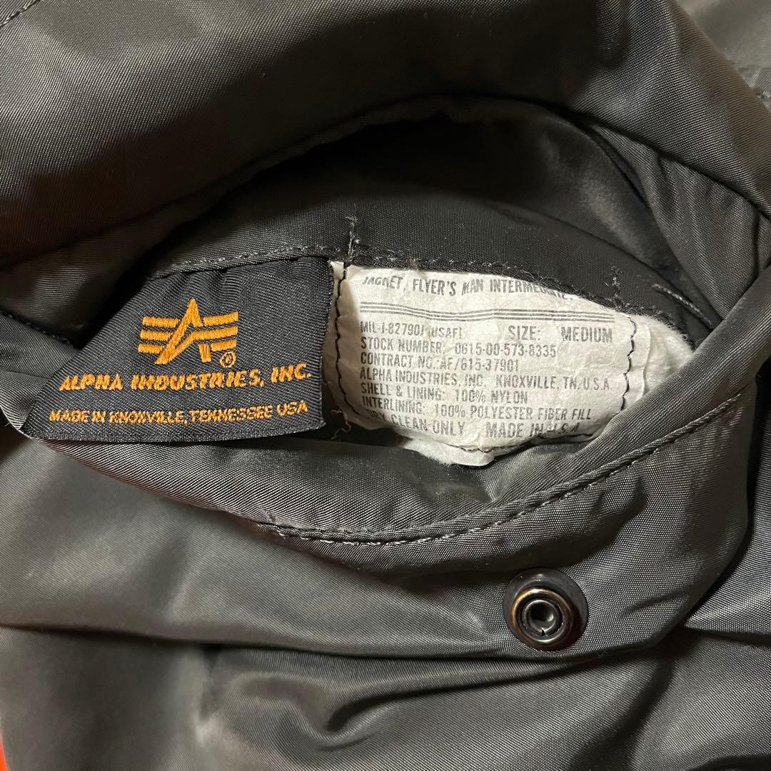 USA製 80s ALPHA社 USAF MA-1 フライトジャケット カーキ