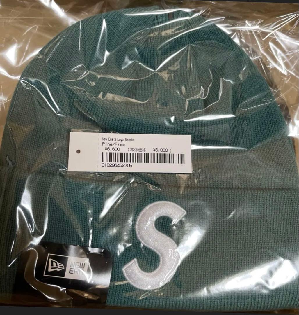 ヒ*キ様 Supreme New Era S Logo Beanie Pine