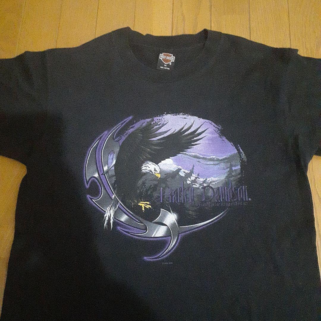 90'sUSA HARLEYDAVIDSON イーグル　シングルステッチTシャツ