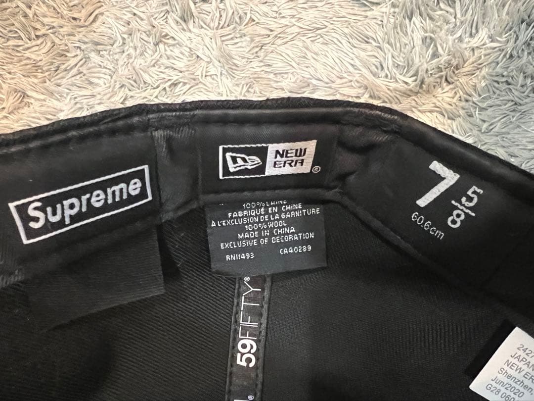 帽子 Supreme S Logo New Era Black 20FW 7 5/8