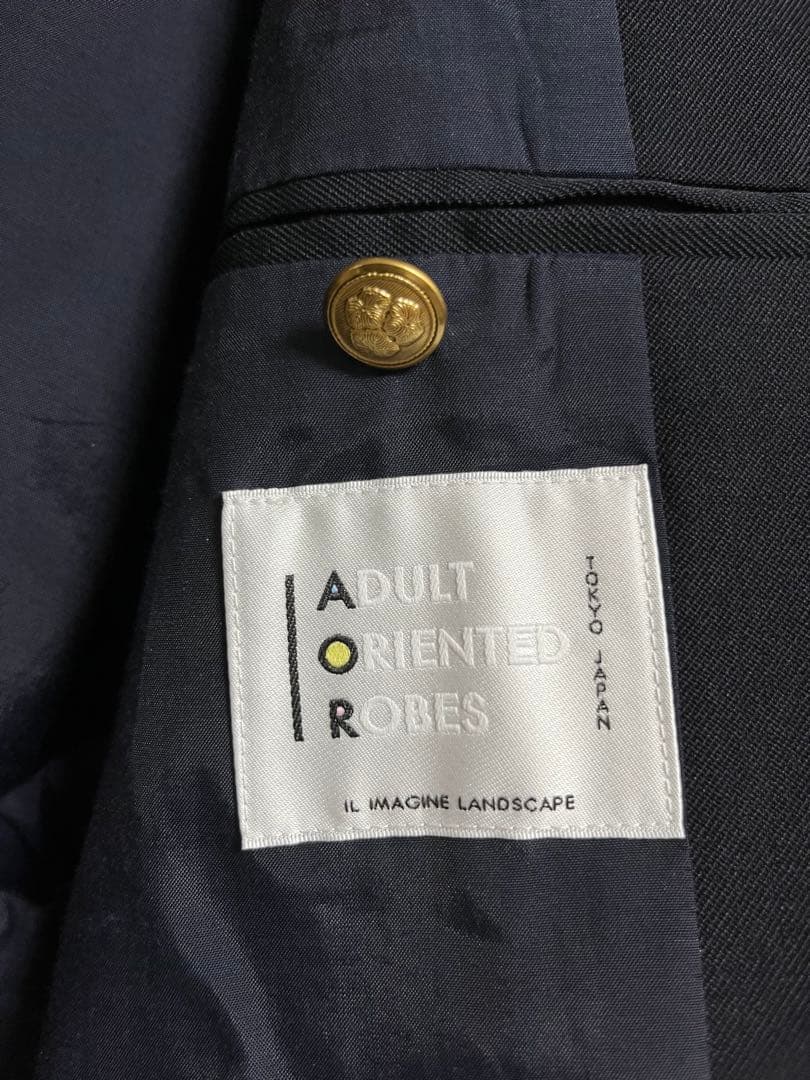 別注 ADULT ORIENTED ROBES ネイビー テーラードジャケット