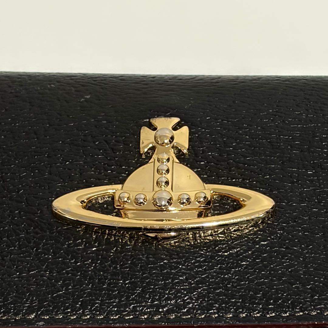 【美品】Vivienne Westwood 三つ折り財布 ファスナー式 ブラック