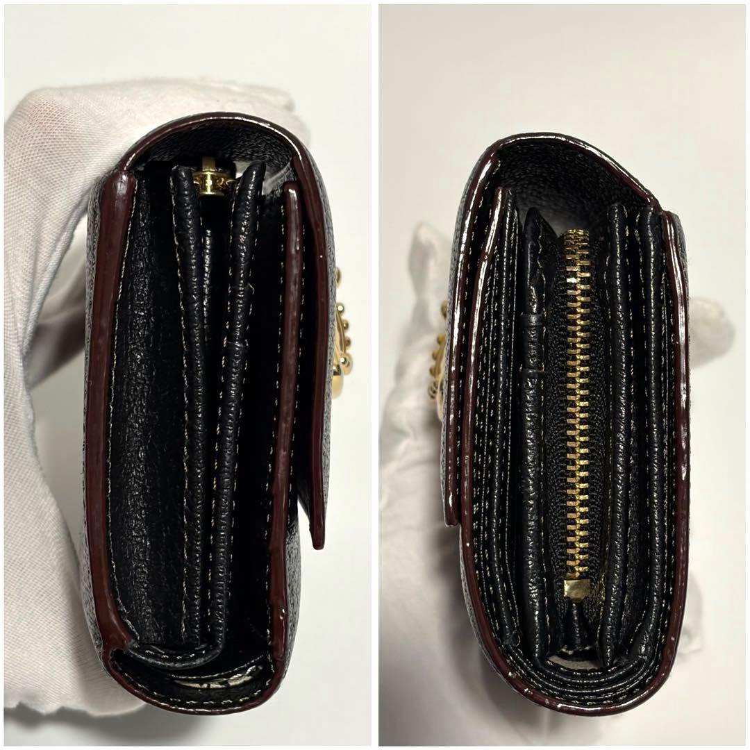 【美品】Vivienne Westwood 三つ折り財布 ファスナー式 ブラック