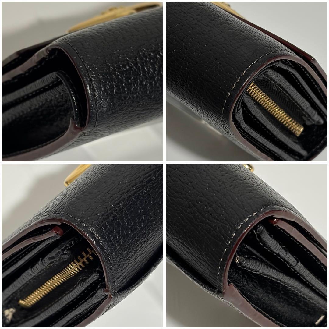 【美品】Vivienne Westwood 三つ折り財布 ファスナー式 ブラック