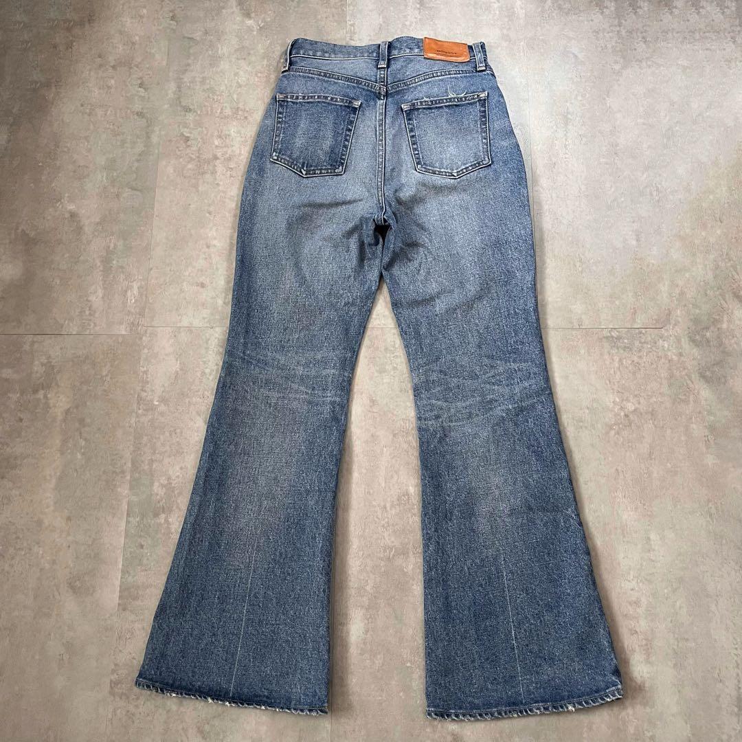 【MOUSSY マウジー】デニムパンツ MVSフレア 26 青 ハイウエスト