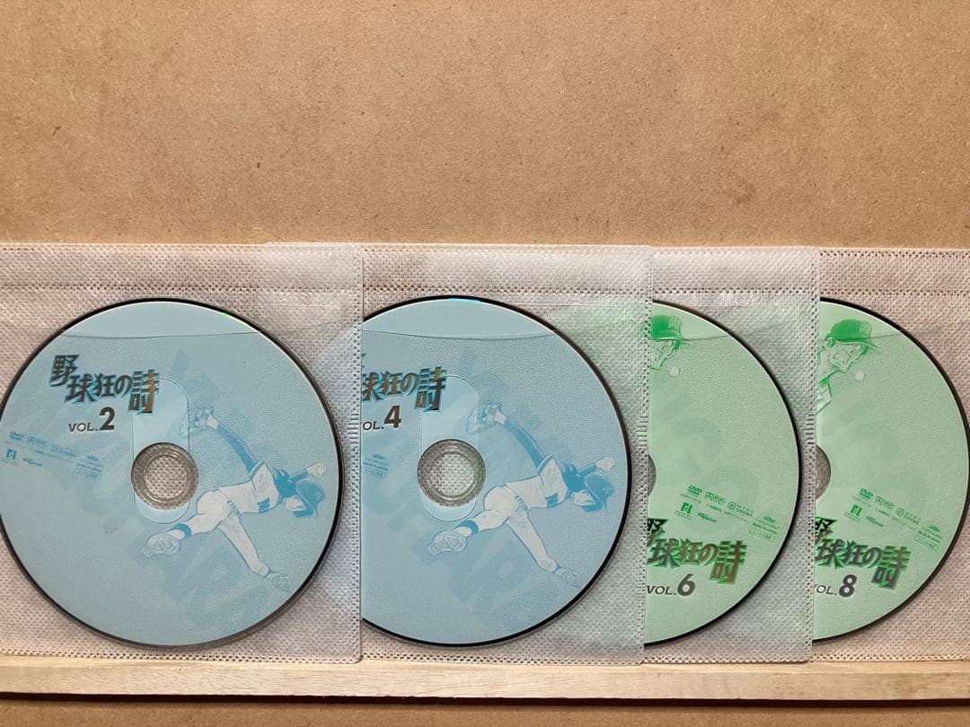 野球狂の詩　アニメ　DVD レンタル版　全9巻　水島新司原作