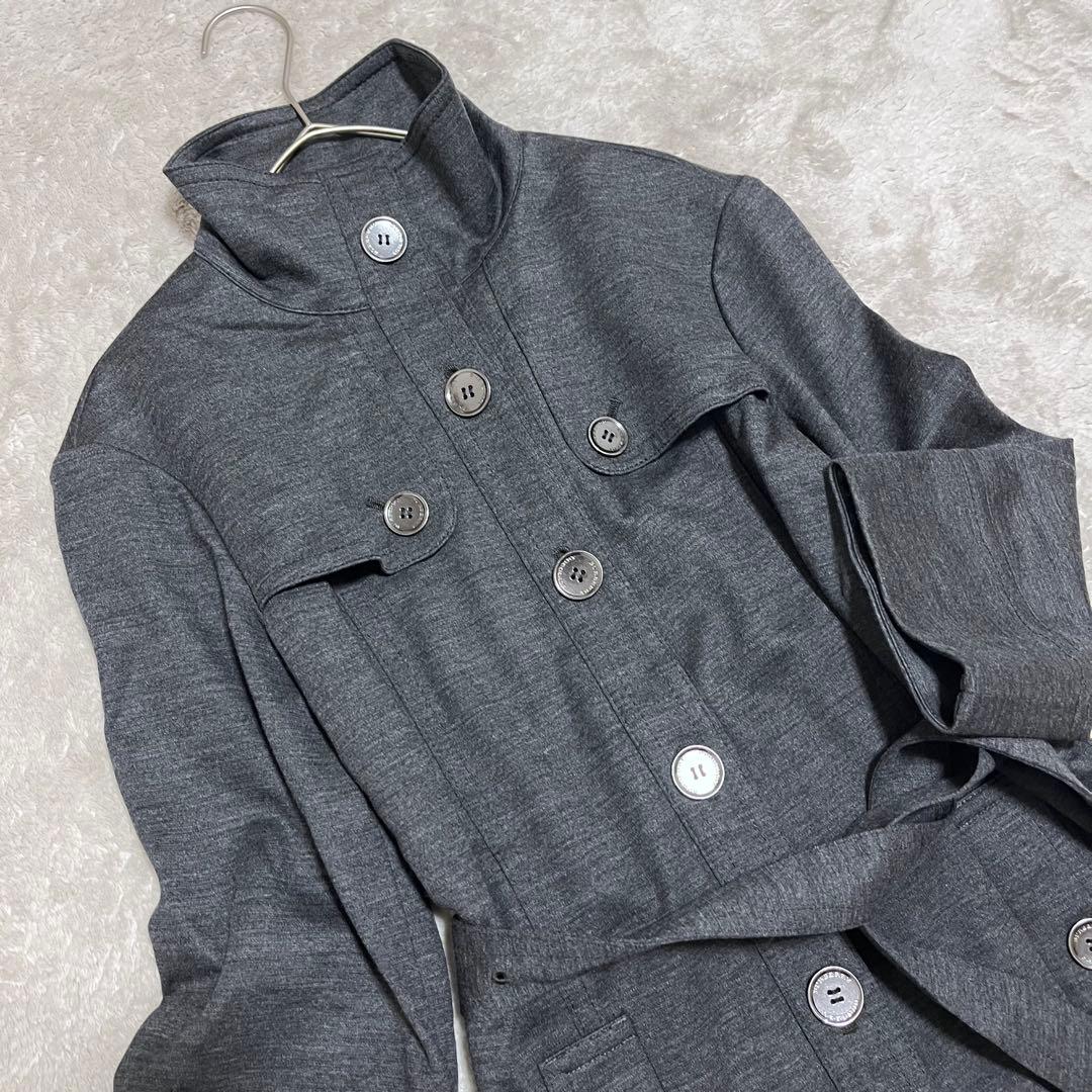 バーバリー ロンドン　ウール　ジャージー　ワンピース　ベルト付き　七分袖