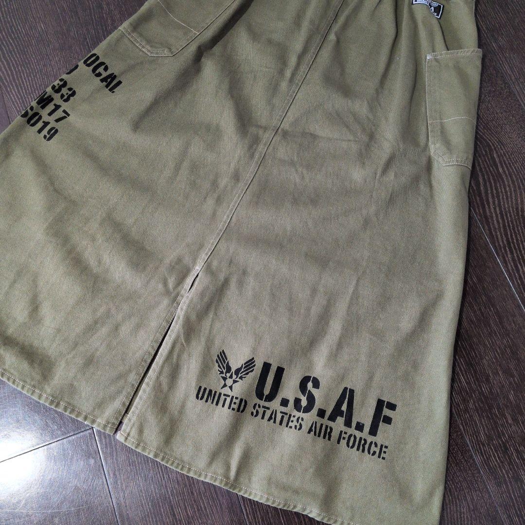 ★ミリタリーペイント カーキ ジャンパースカート★