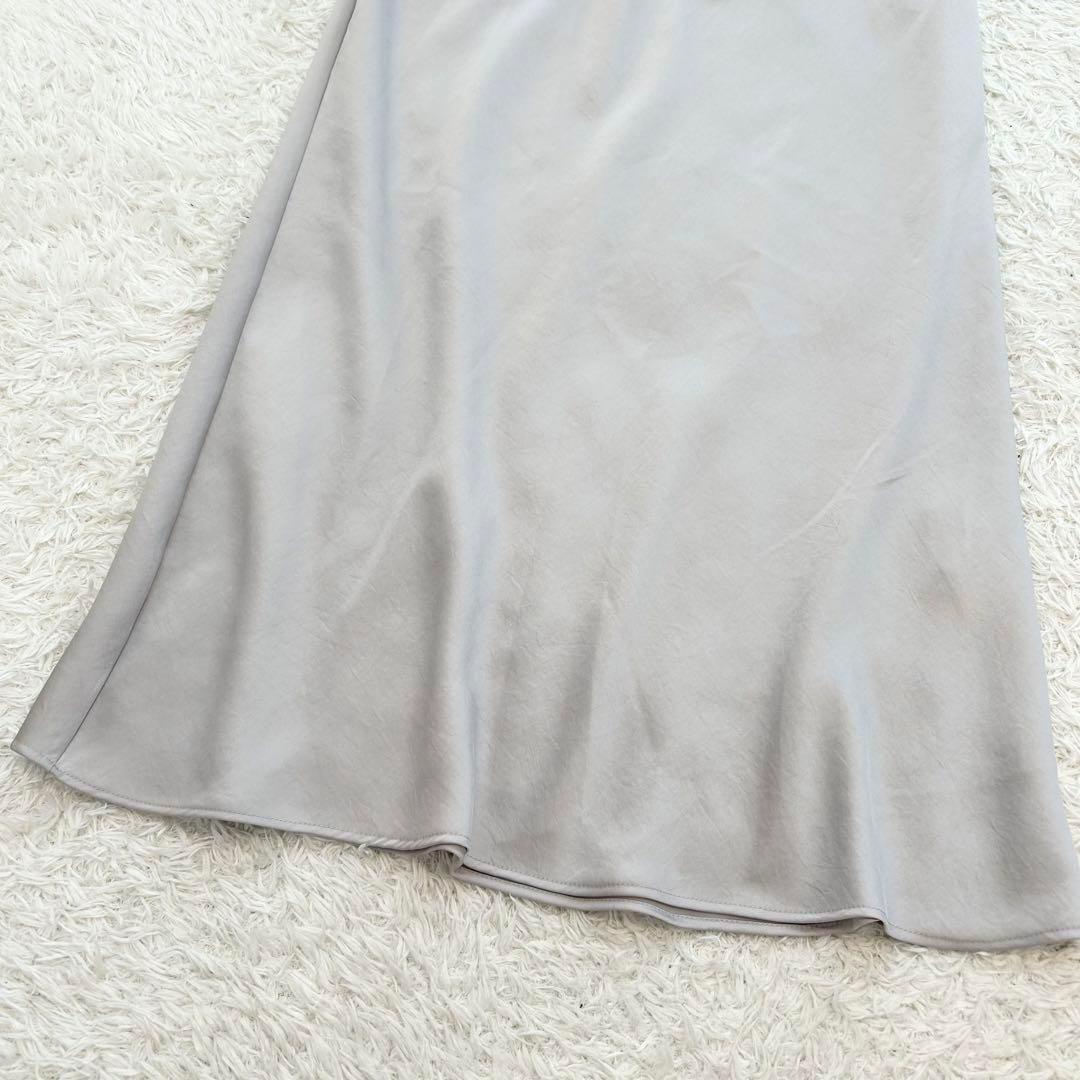 Deuxieme Classe ヴィンテージサテンスカート　グレー