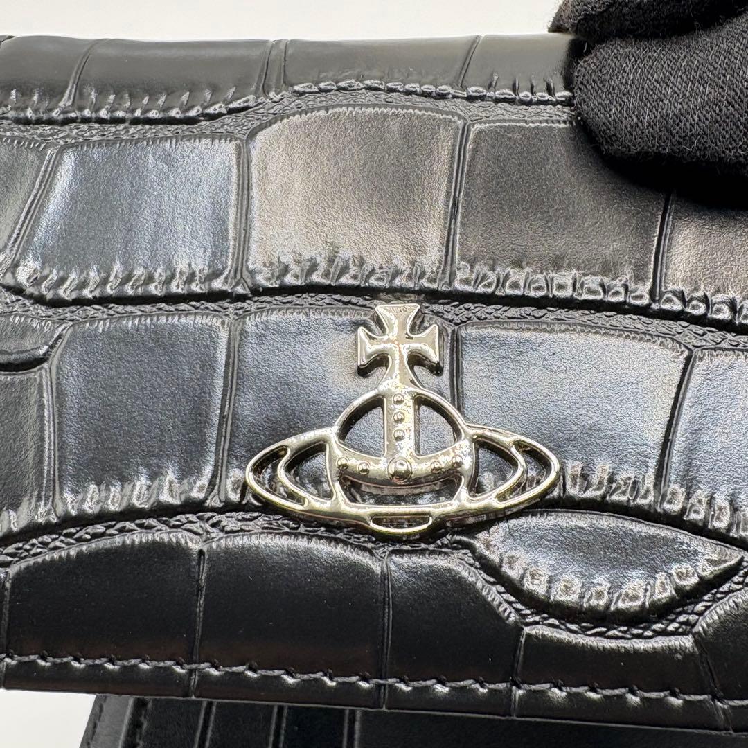 【新品未使用】Vivienne Westwood ブラック　三つ折り財布　がま口