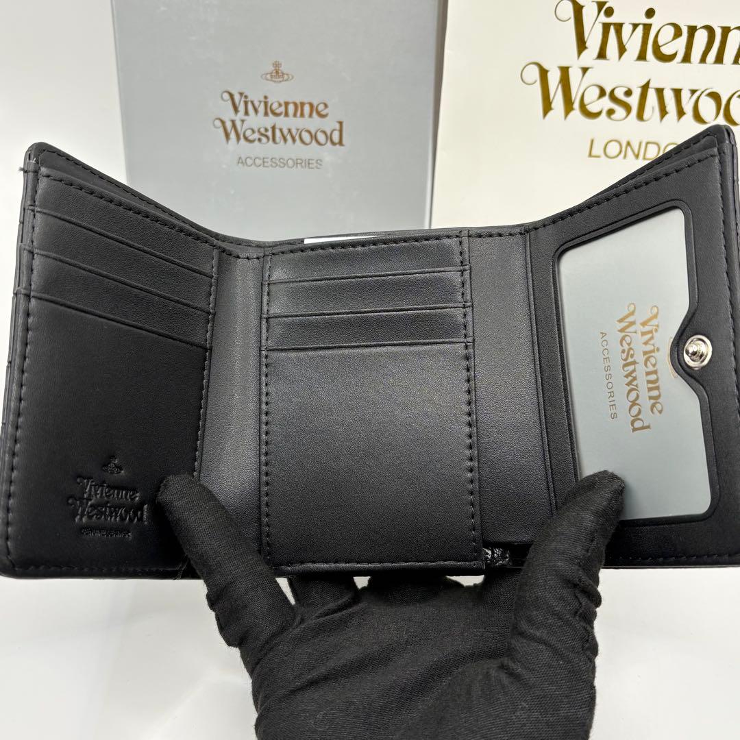【新品未使用】Vivienne Westwood ブラック　三つ折り財布　がま口