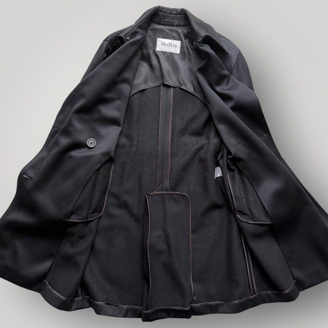 美品　Max Mara 白タグ トレンチコート ベルト　ブラック　40 正規品