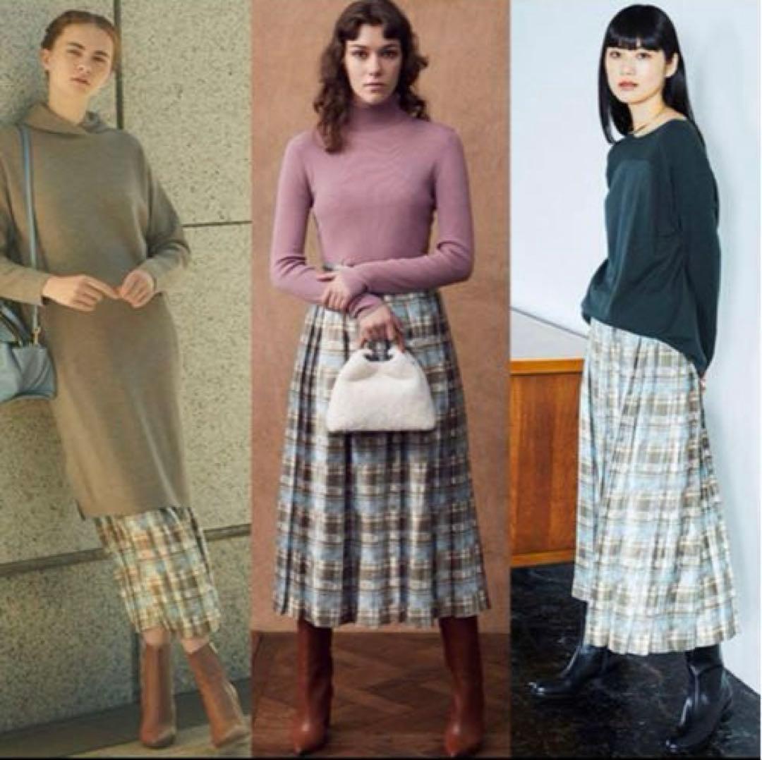 theory luxe 20AW カタログ掲載 ロングプリーツスカート