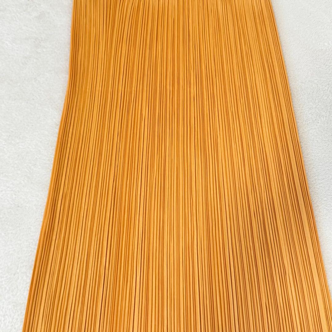 美品✨PLEATS PLEASE プリーツ　ロングスカート　オレンジ