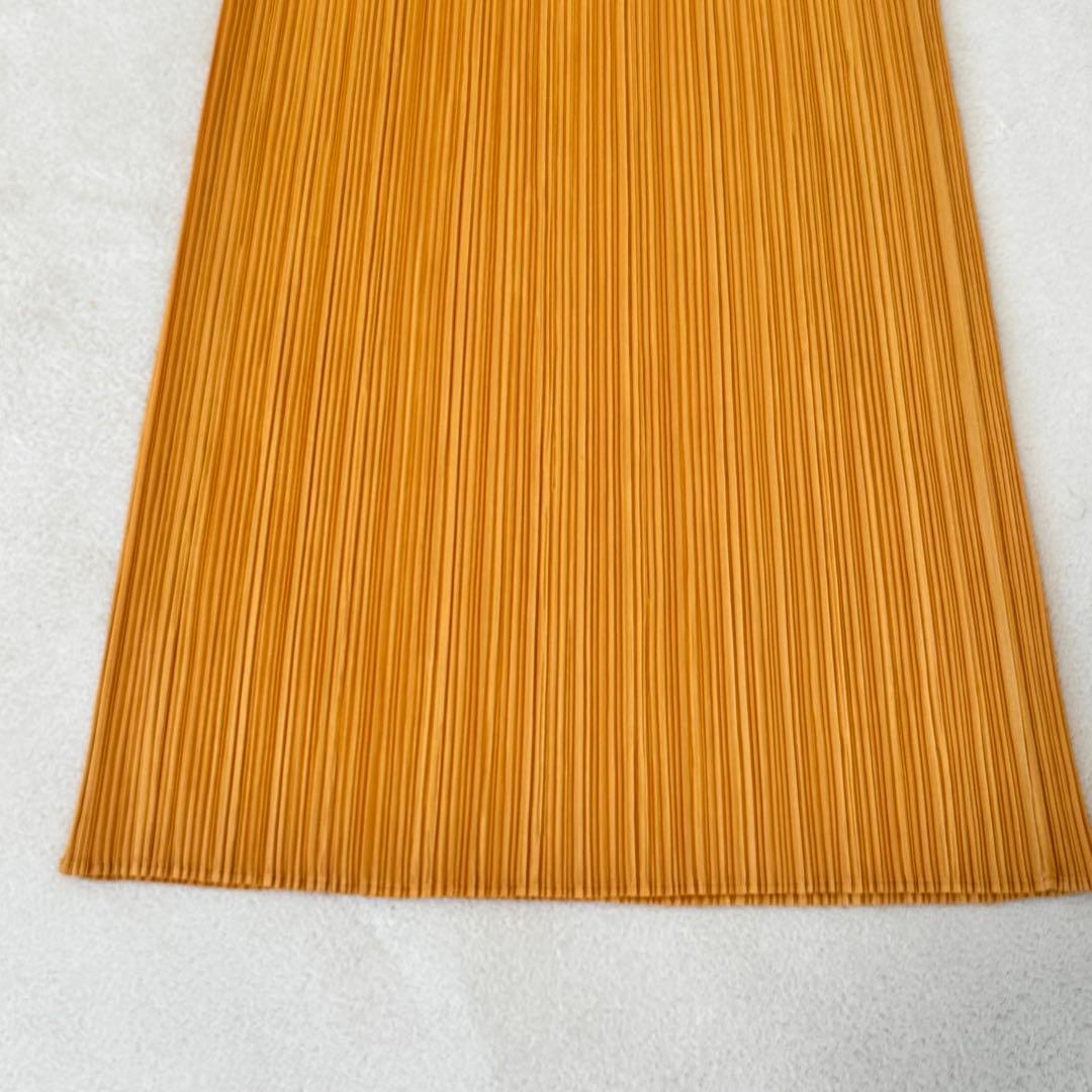 美品✨PLEATS PLEASE プリーツ　ロングスカート　オレンジ