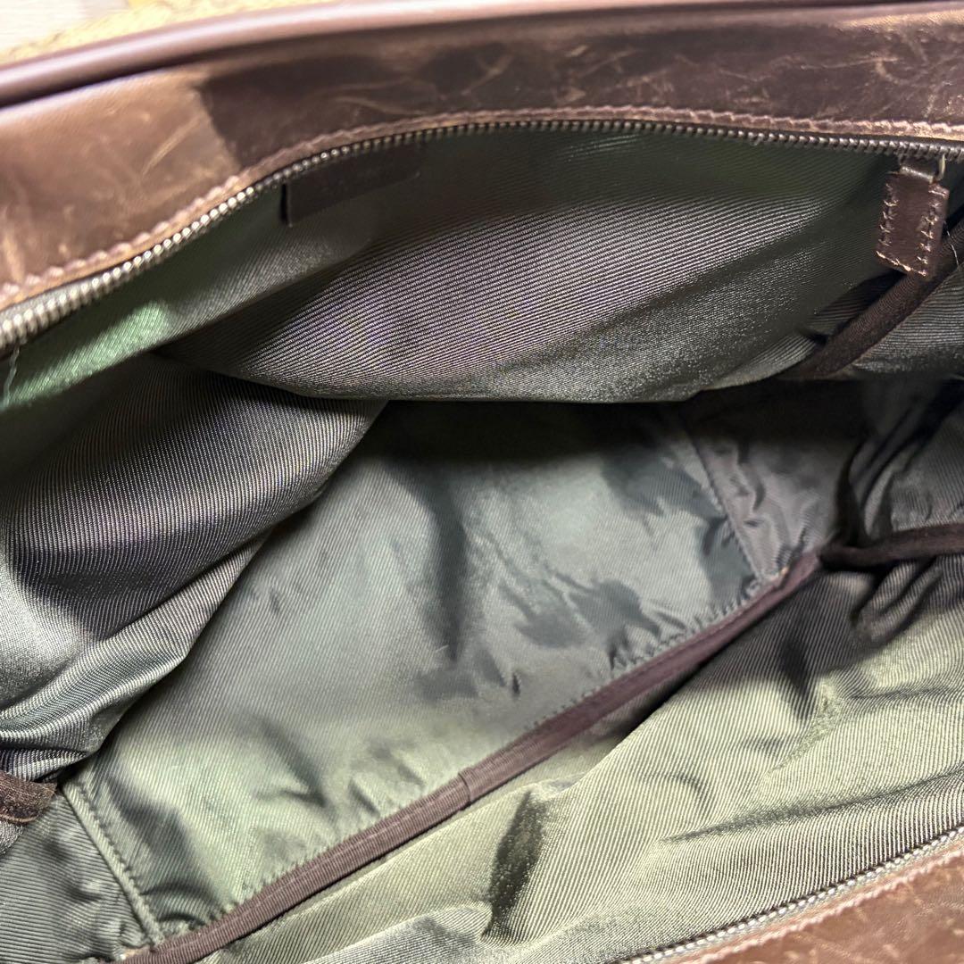 シーサー様　GUCCI OLD GGキャンバス ボストンバッグ ブラウン