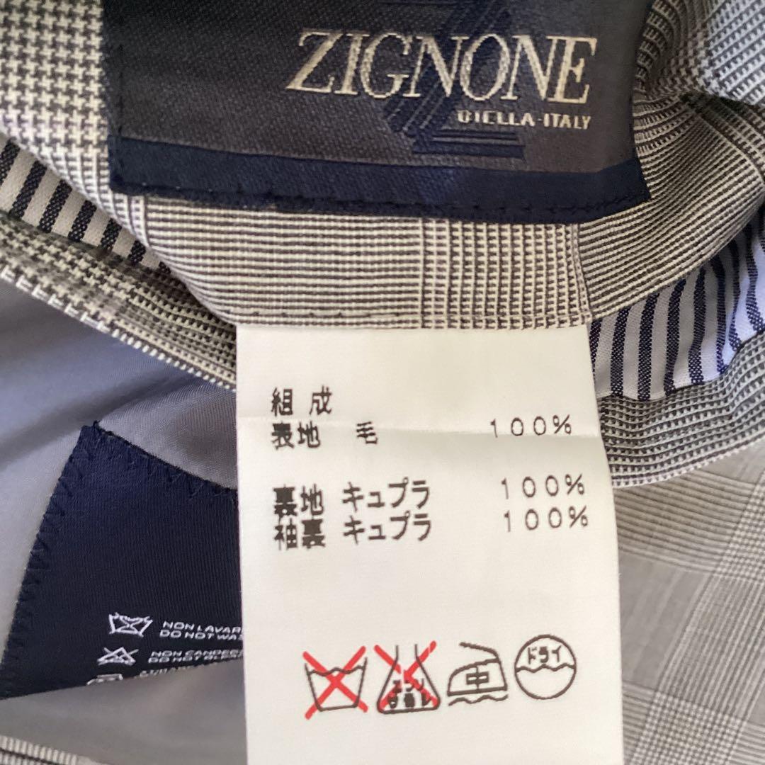イタリア製ZIGNONEウール100%インテアンテAB7サイズメンズスーツ