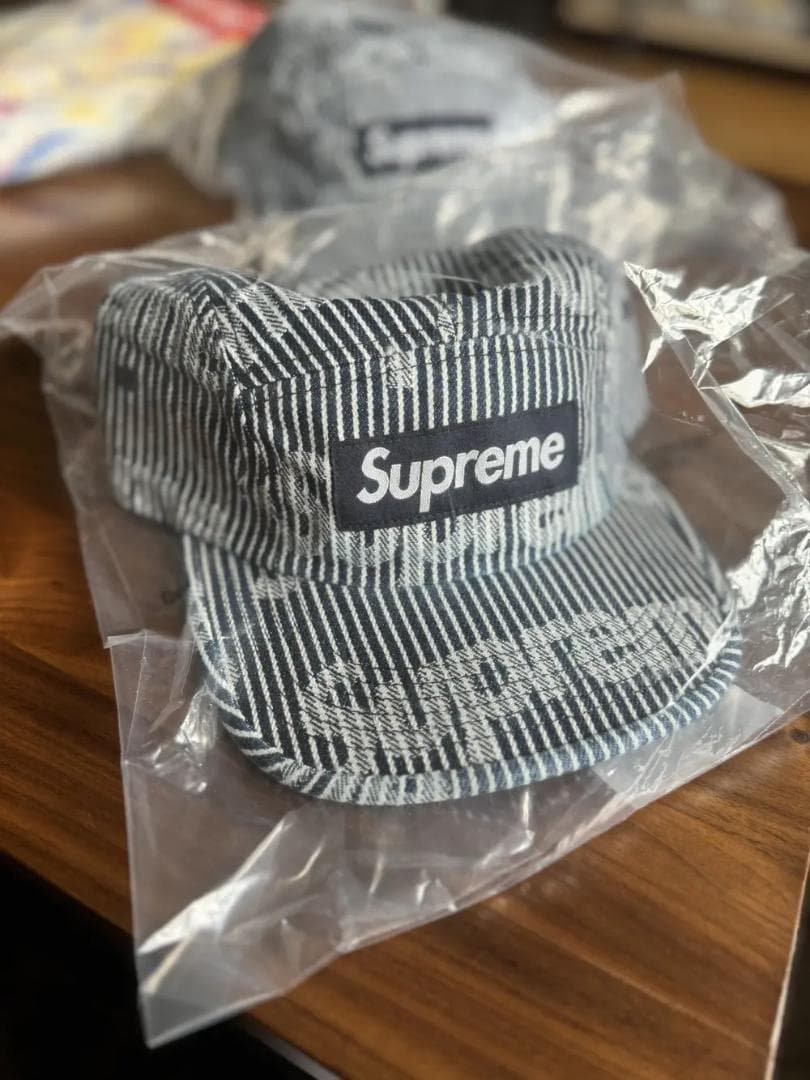 帽子 Supreme Denim Camp Cap \"Stripe\"