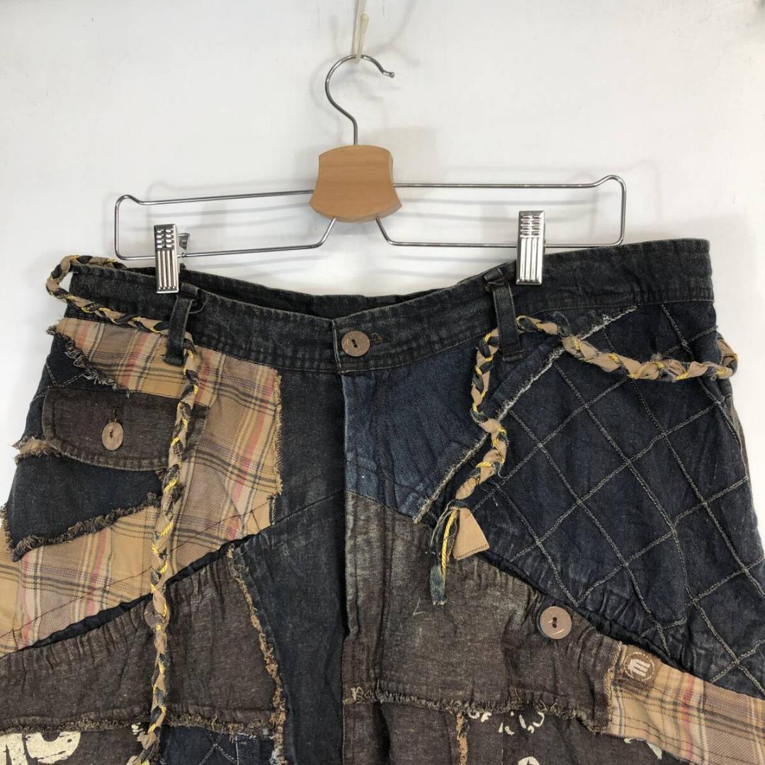 タグ付き EL RODEO エルロデオ サルエルパンツ パッチワーク 異素材