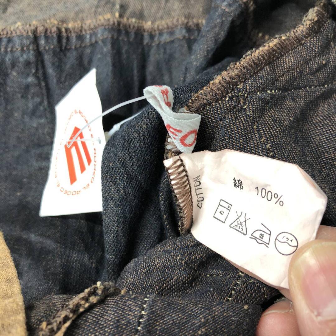 タグ付き EL RODEO エルロデオ サルエルパンツ パッチワーク 異素材