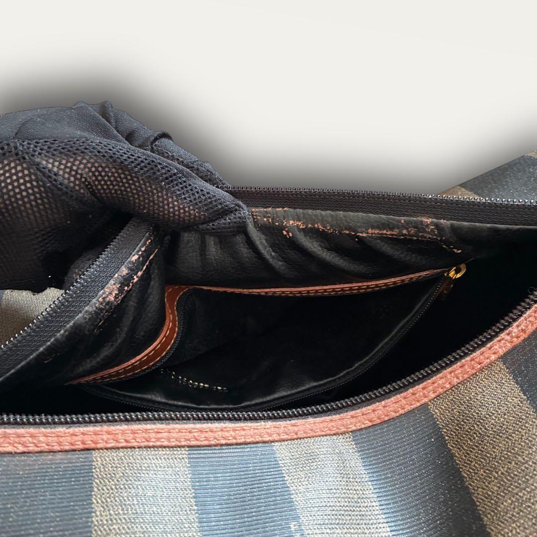 FENDI フェンディ ペカン ミニ ボストンバッグ G金具 FFロゴ 黒茶