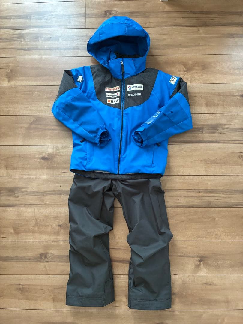 DESCENTE 子ども用スキーウェア 青/黒　140