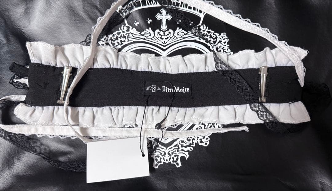 Dimmoire フリル×スタッズヘッドドレス　Black&White