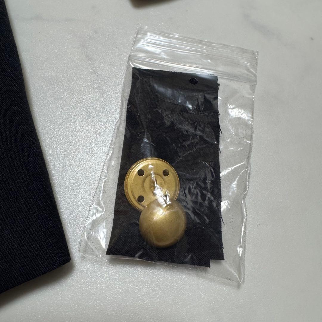 美品 LES MUES 紺ブレ ダブルジャケット 金ボタン 洗える 11