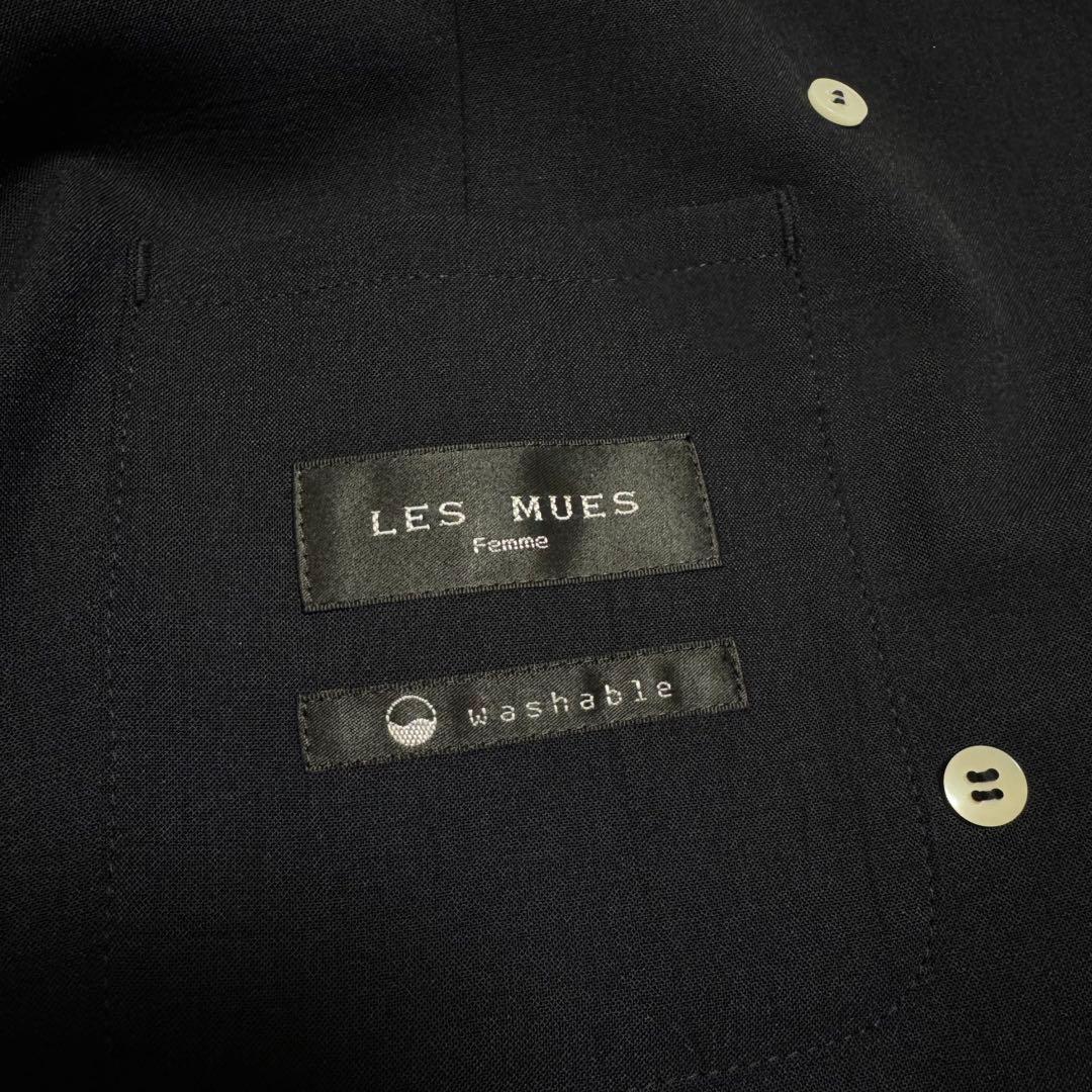 美品 LES MUES 紺ブレ ダブルジャケット 金ボタン 洗える 11