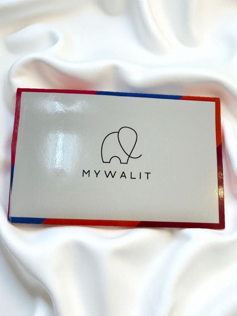 【未使用】MYWALITピンクパープルレザー二つ折り財布（牛革）ロフト購入