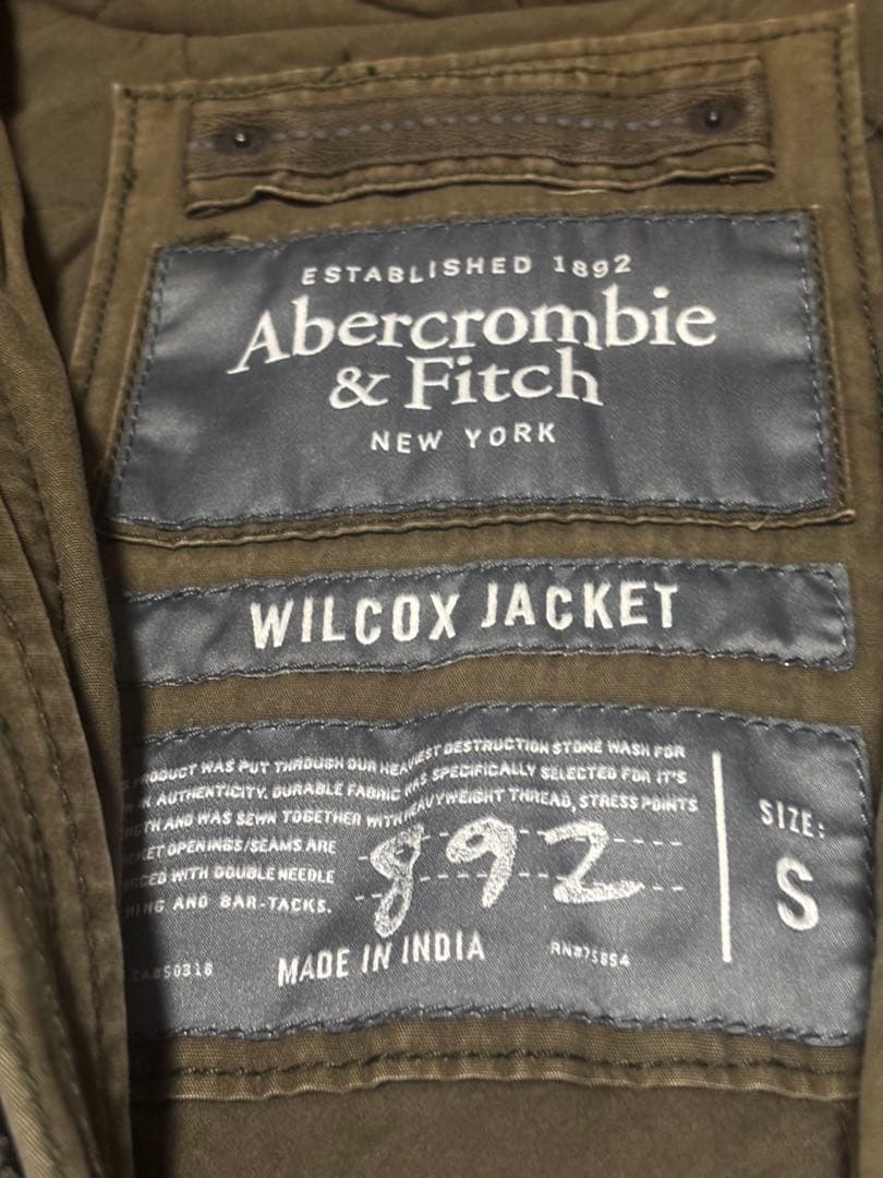 アバクロWILCOX JACKET　カーキ Sサイズ