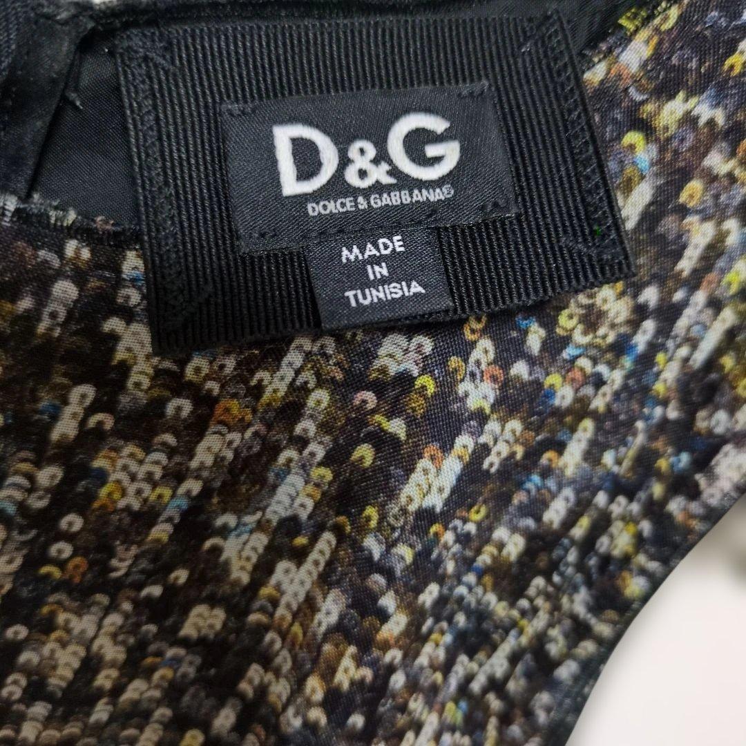 D&G ドルチェ＆ガッバーナ ノースリーブ ひざ丈ワンピース