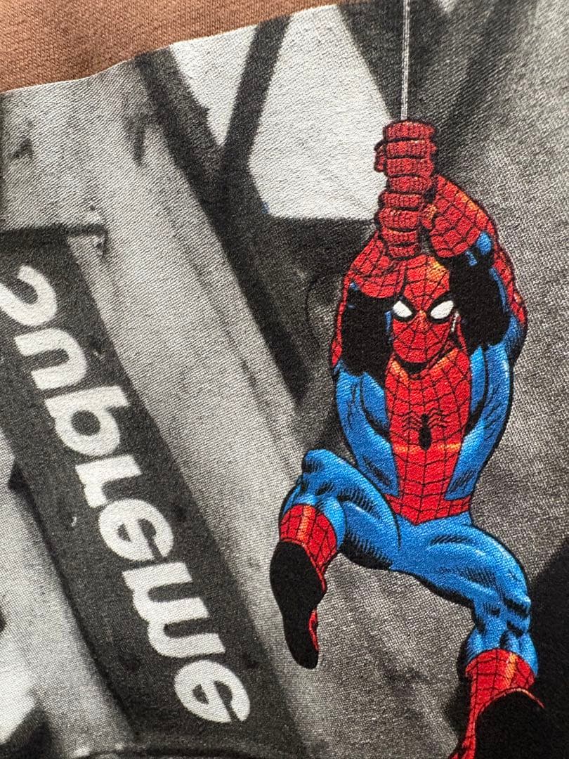 ［即日発送］Supreme Spider-Man Tee ブラウン