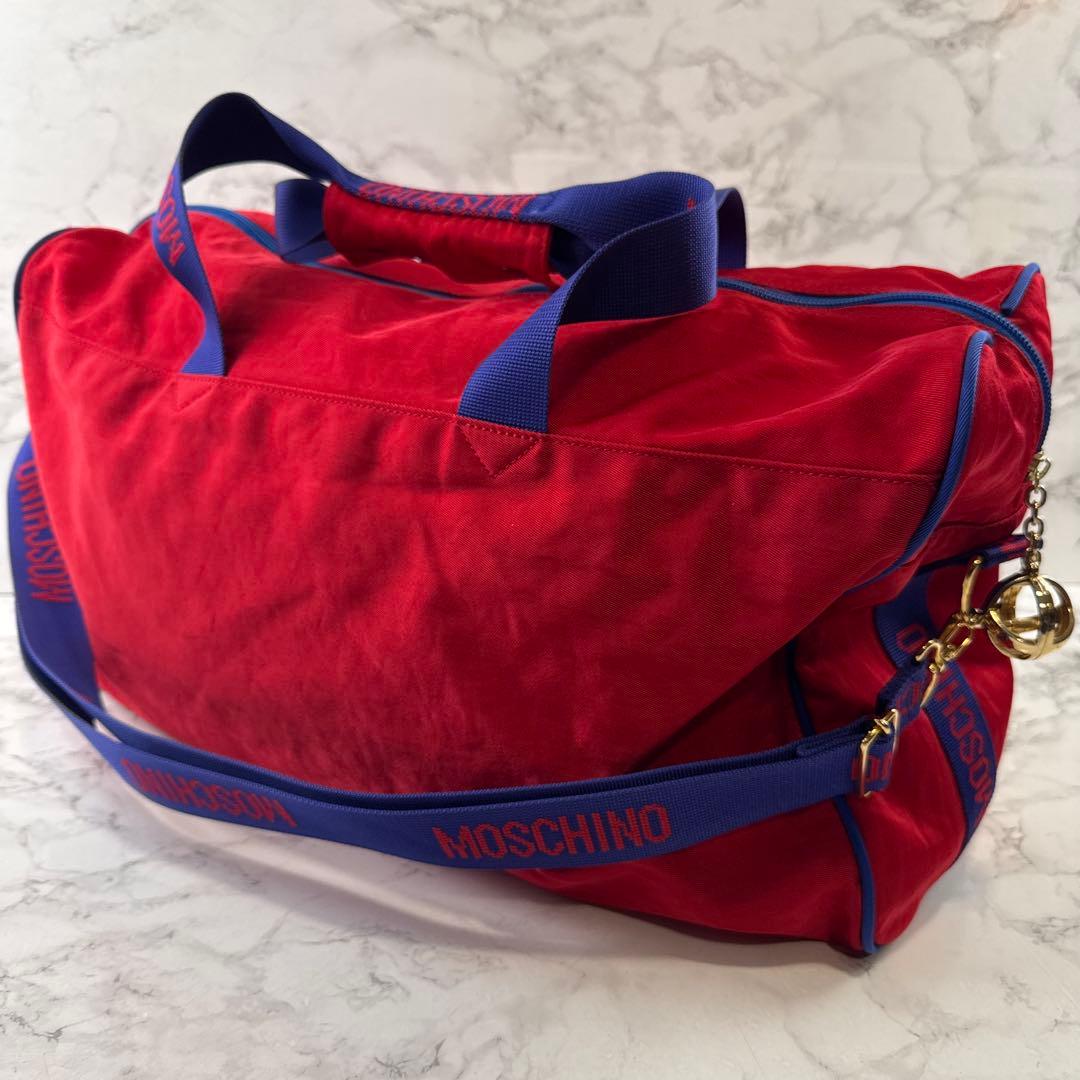 MOSCHINO モスキーノ マルチカラー ナイロン ラージ ボストンバッグ