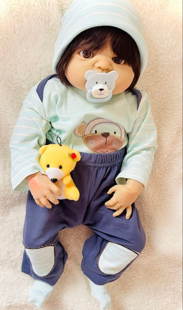 リボンドール.フルシリコン.男の子の赤ちゃん.