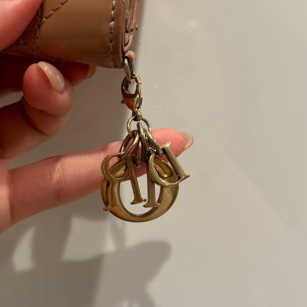 Dior 三つ折り財布　ピンクベージュ
