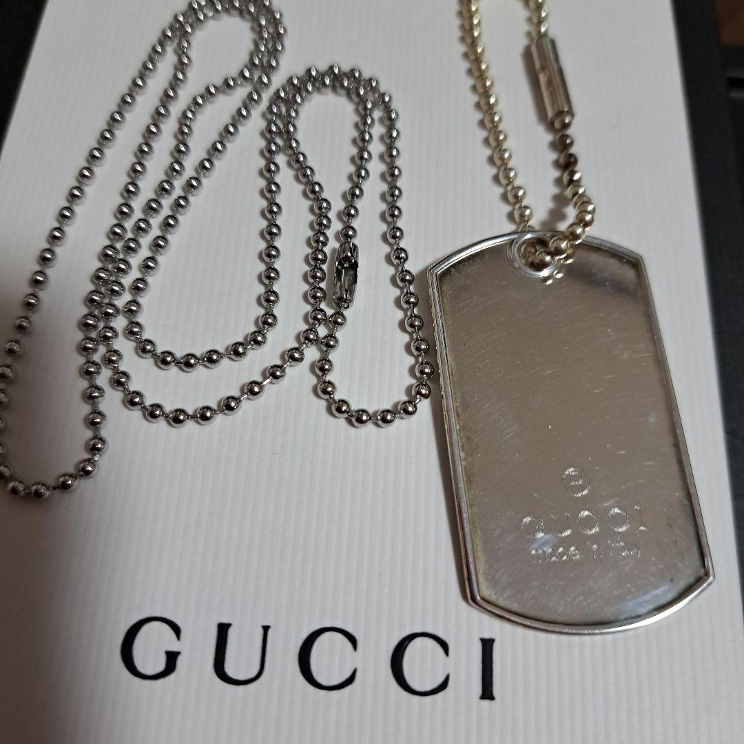 【シングルママ】正規品GUCCIドッグタグ 925　キーホルダー2Way