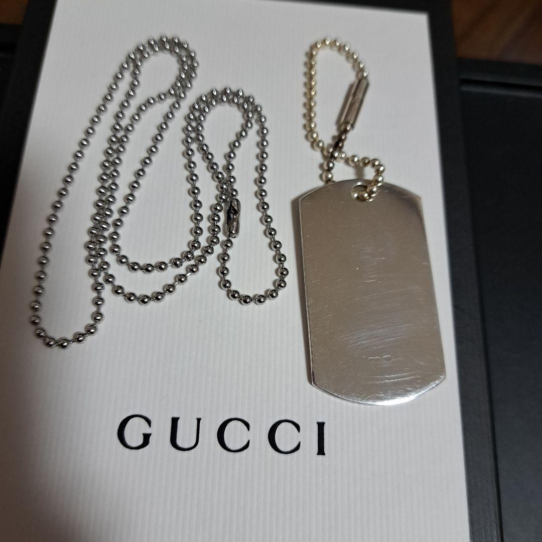 【シングルママ】正規品GUCCIドッグタグ 925　キーホルダー2Way