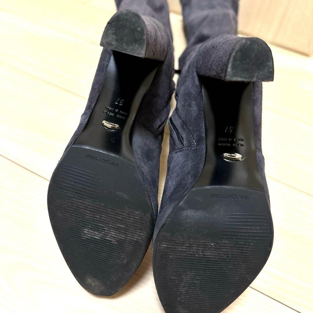 Sergio Rossi グレースエード ニーハイブーツ 37 美品