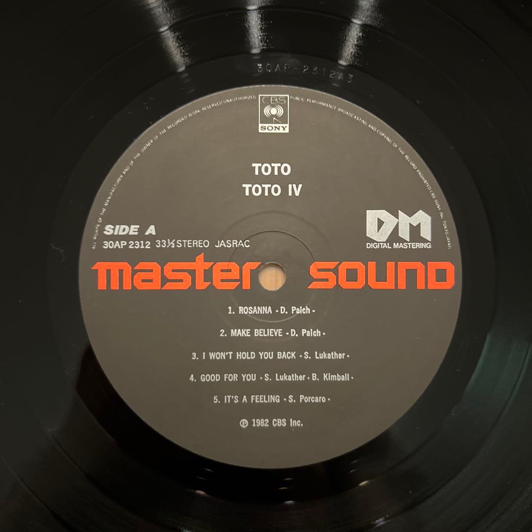 超美品！TOTO IV マスターサウンド レコード