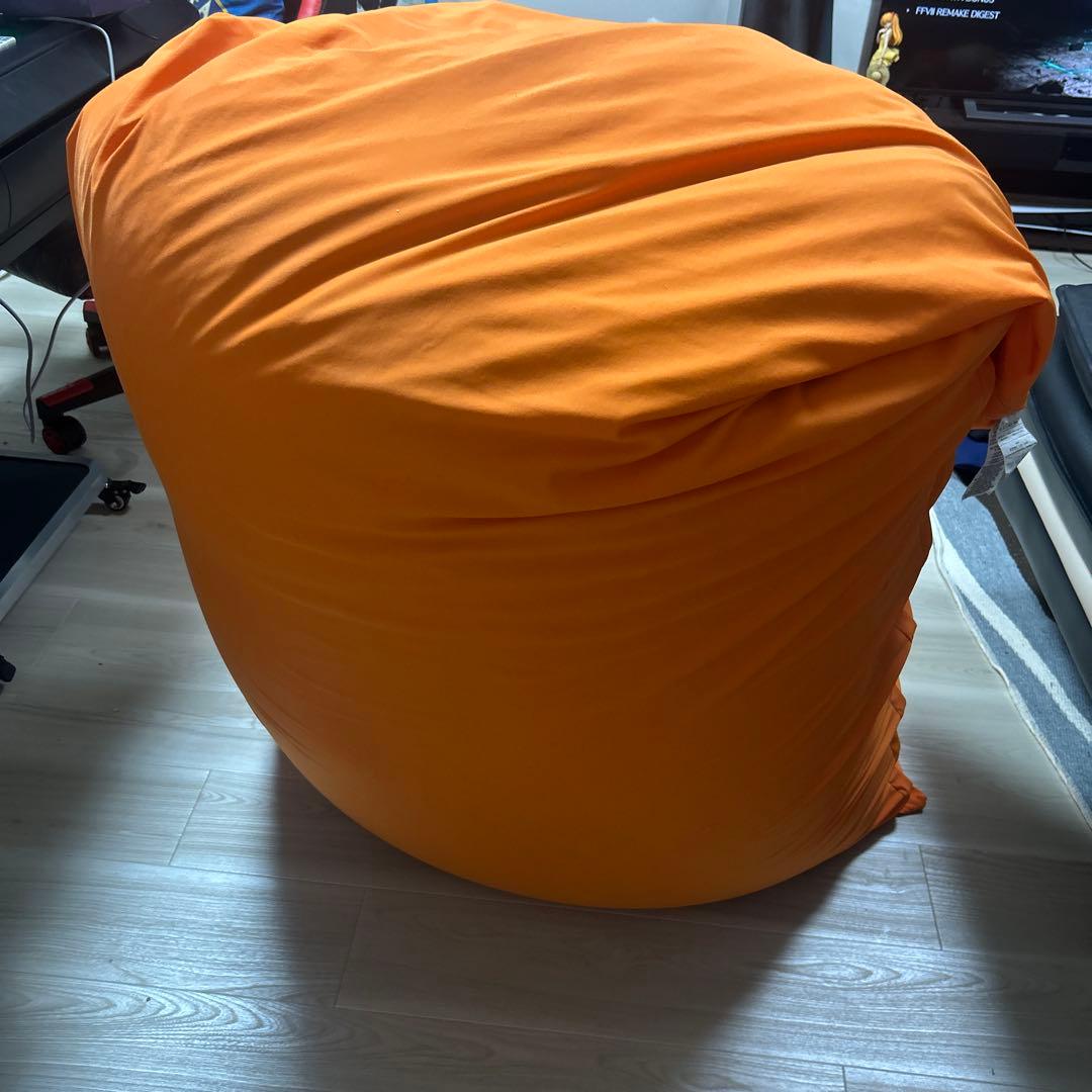 愛知県受け取り可能な方　Yogibo Max オレンジ 補充ビーズ付き