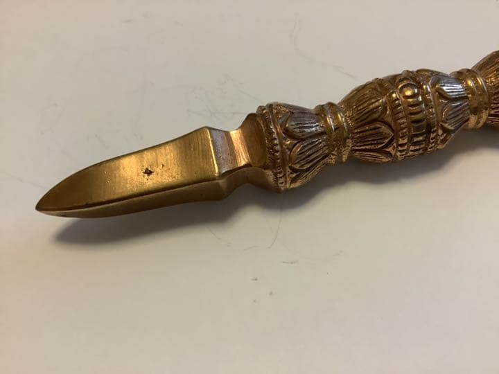 《 チベット密教　新品 》 法具　独鈷杵　約14センチ　w25