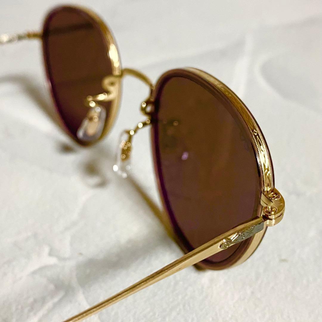 【稀少美品】 EYEVAN MAZE G/BK GOLD ケース付き サングラス