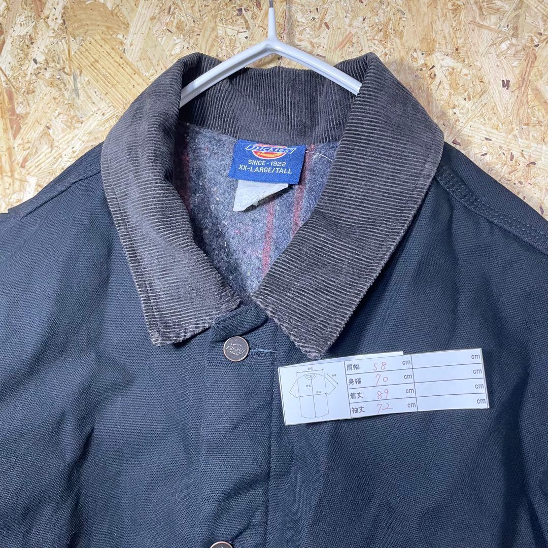 Dickies 黒 XXL ダック地 ブルゾン カバーオール ワークジャケット