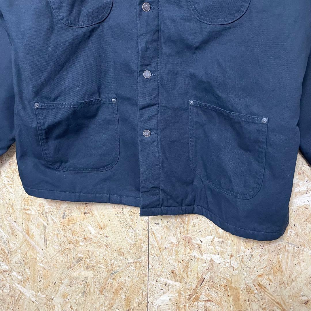 Dickies 黒 XXL ダック地 ブルゾン カバーオール ワークジャケット