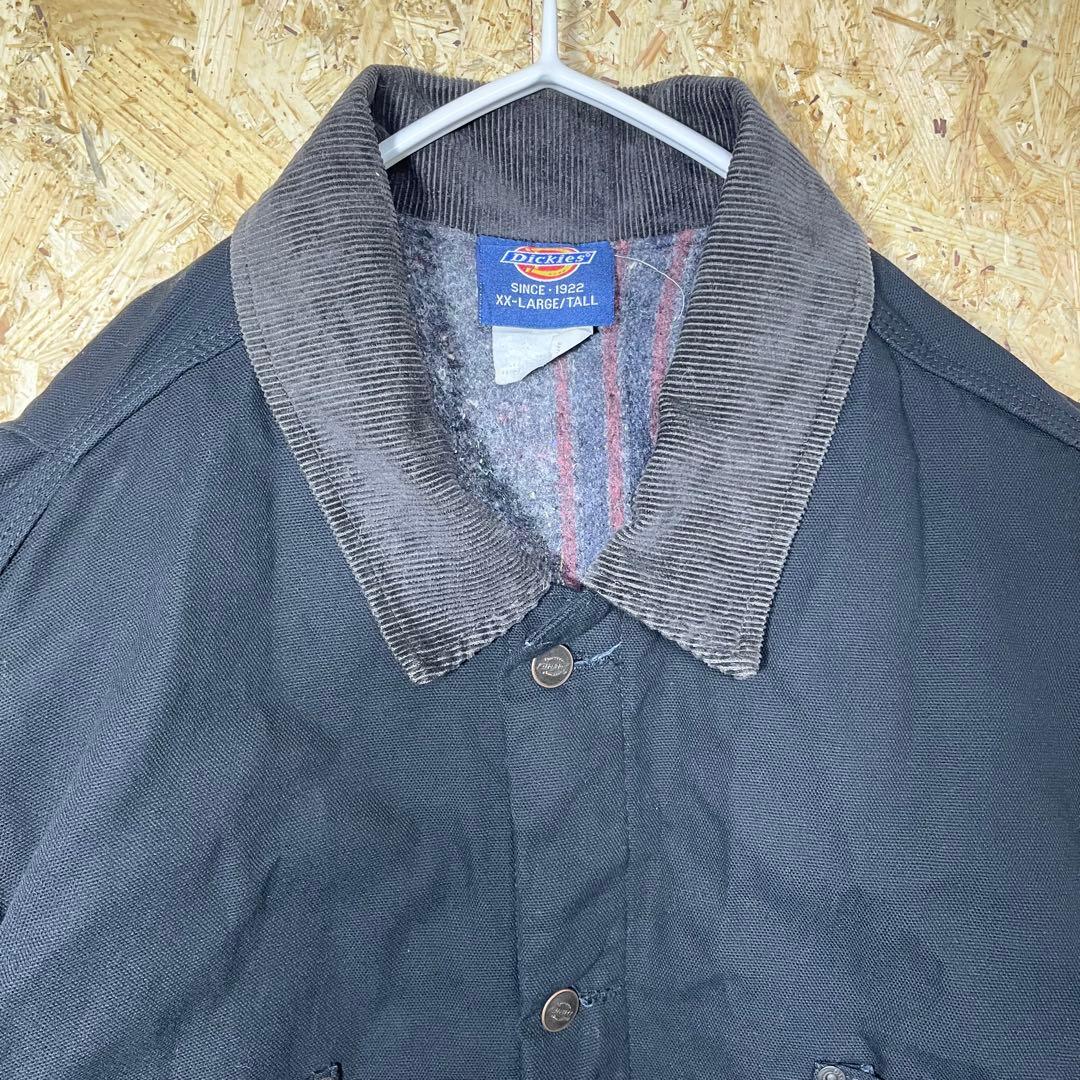 Dickies 黒 XXL ダック地 ブルゾン カバーオール ワークジャケット