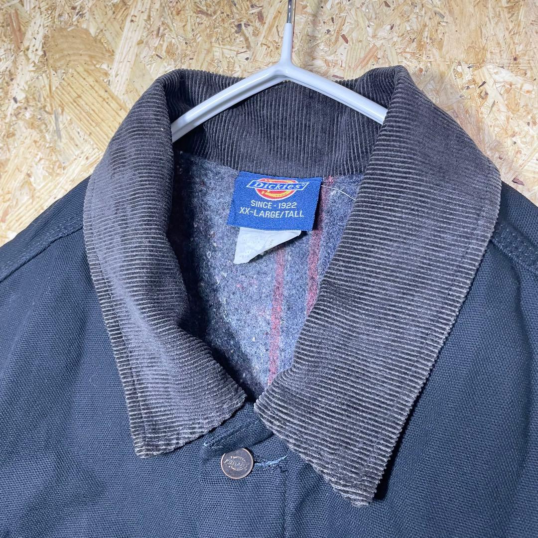 Dickies 黒 XXL ダック地 ブルゾン カバーオール ワークジャケット